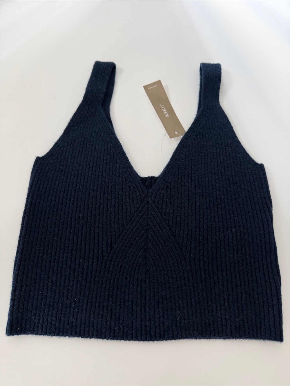 J. Crew Cashmere Blend V-Neck Crop Tank